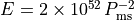 E = 2\times10^{52}\,P_\mathrm{ms}^{-2}